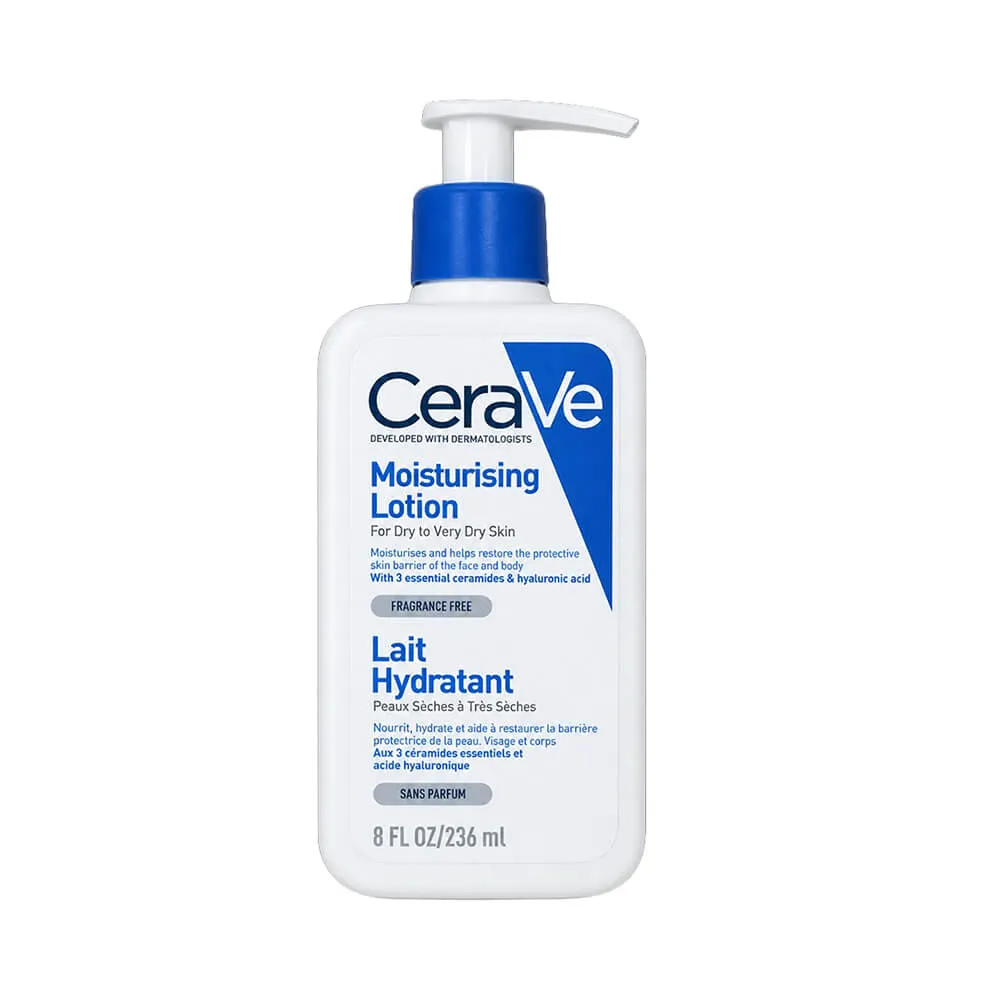 لوسیون مرطوب‌ کننده سراوی مدل Moisturising مناسب پوست‌های حساس و خشک
