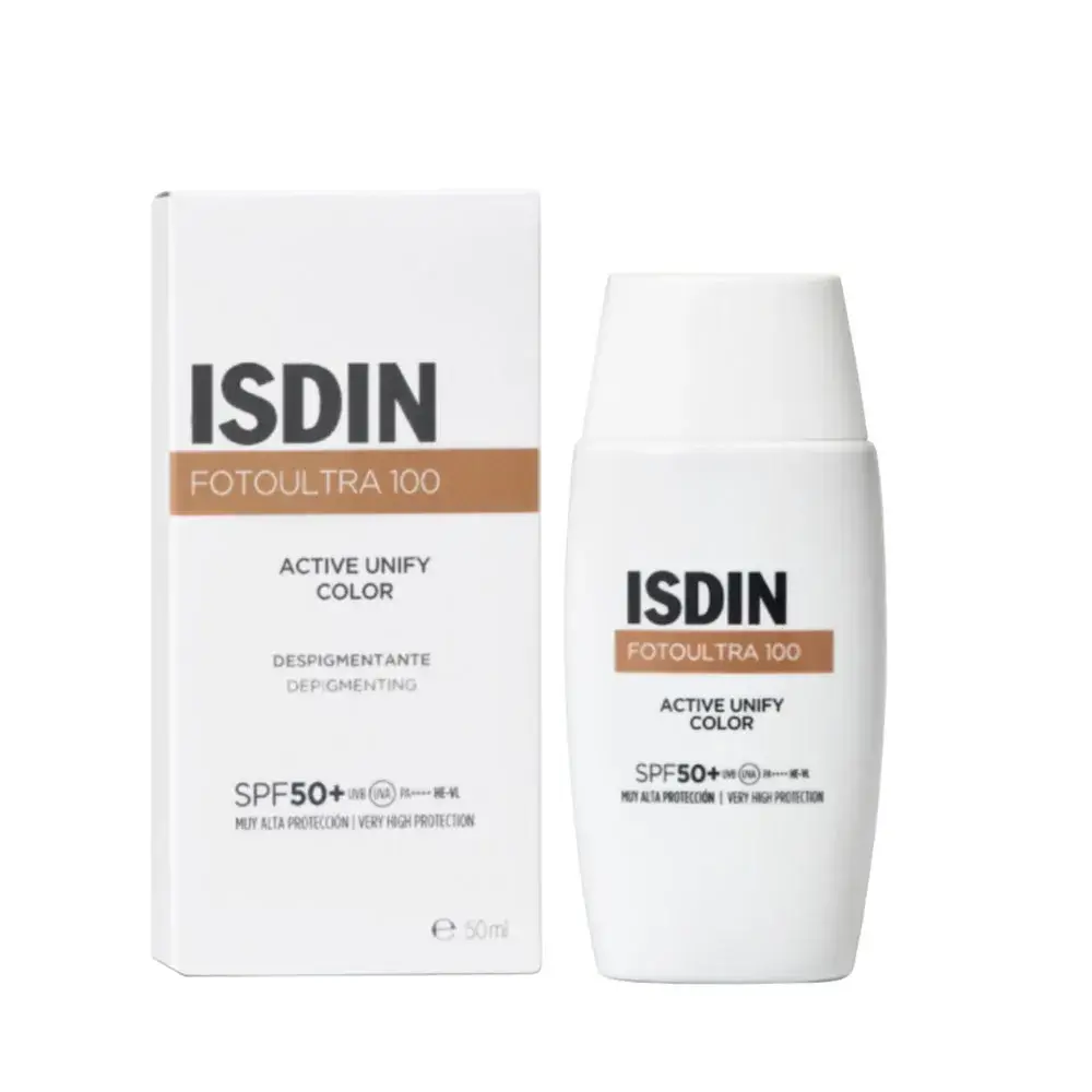 فلوئید ضد آفتاب رنگی ایزدین مدل Fotoultra 100 Active Unify COLOR Fluid SPF 50